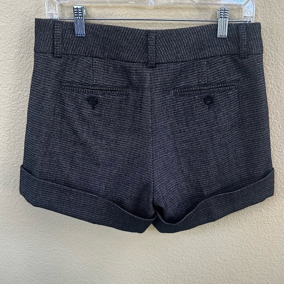 Theory “Hammish Maze” Brown Tweed Cuffed Wool Blend Shorts Size 6 EUC! - Picture 3 of 5